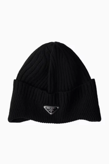 Logo Beanie in Wool