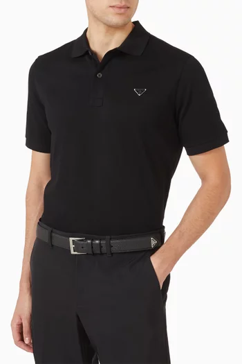 Logo Belt in Leather