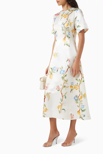 Caroline Dress in Linen-blend