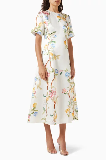 Caroline Dress in Linen-blend