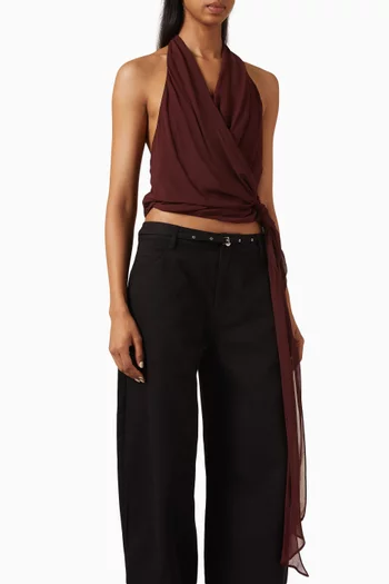 Amanda Halter Top in Georgette
