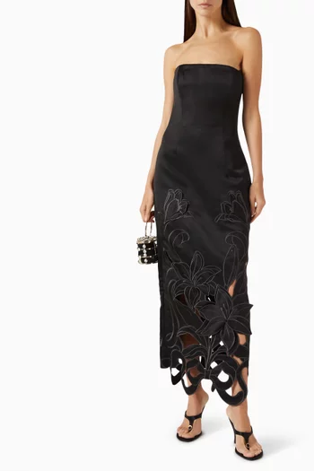 Rayna Appliqué Bustier Maxi Dress