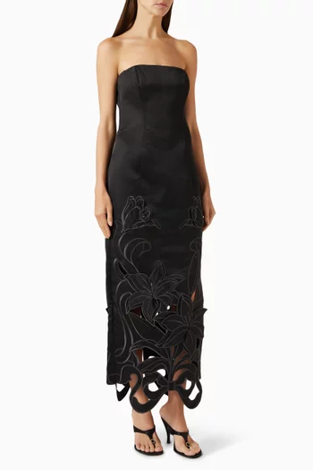 Rayna Appliqué Bustier Maxi Dress