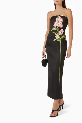 Rayna Embroidered Strapless Dress