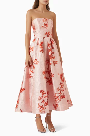 Lynn Bustier Dres in Jacquard