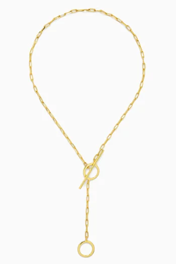 Paperclip Chain Necklace in 18kt Gold-plated Metal