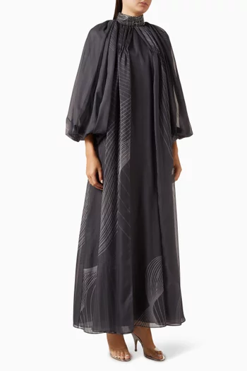 Printed Kaftan in Chiffon