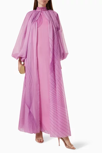 Printed Kaftan in Chiffon