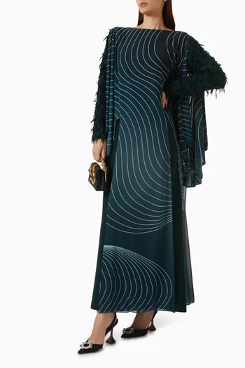 Embellished Dress in Chiffon & Crepe