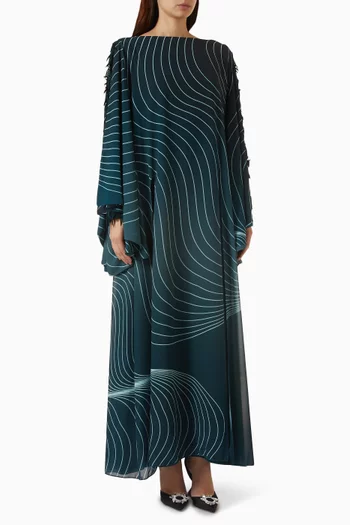 Embellished Dress in Chiffon & Crepe