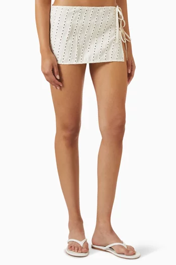 Annie Wrap Mini Skirt in Cotton