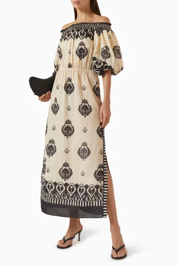 Harbor Hues Dress in Cotton-voile