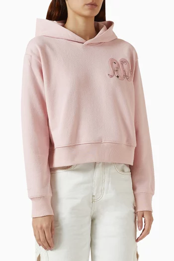 Logo Hoodie in Bouclé Wool