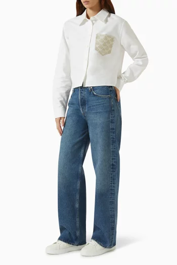 Logo Pocket Oxford Shirt in Cotton