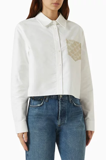 Logo Pocket Oxford Shirt in Cotton
