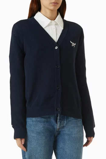 Logo Cardigan in Knit