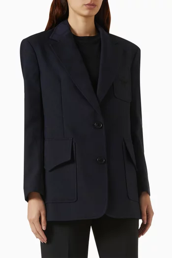 Structured Jacket in Wool Jacquard