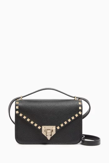 Small Rockstud Shoulder Bag in Leather