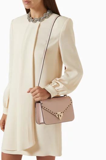 Small Rockstud Shoulder Bag in Leather