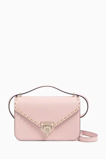 Small Rockstud Shoulder Bag in Leather