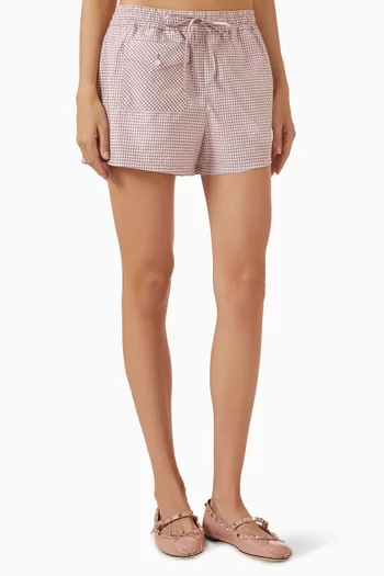 Check Pattern Shorts in Cotton