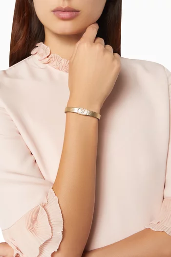 VLogo Signature Bracelet in Laminated Leather