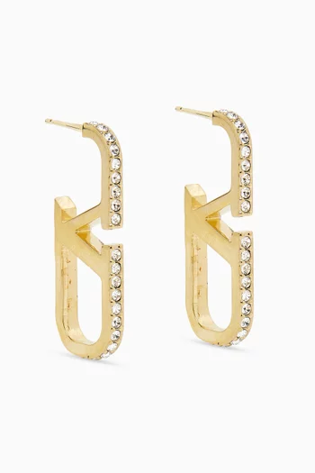 VLOGO Swarovski® Earrings in Gold-tone Metal
