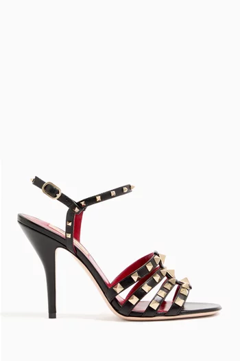 Rockstud 100 Sandals in Kidskin Leather