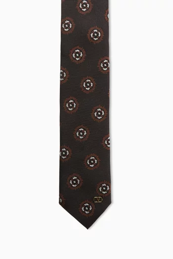 Valentie Tie in Silk-jacquard