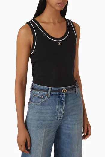 VLogo Signature Jewel Belt in Leather