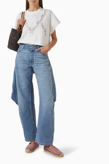 Lace T-shirt in Jersey