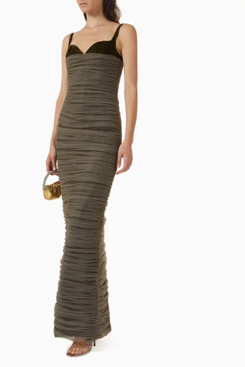 Clavel Ruched Maxi Dress