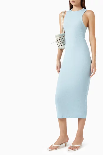 Ribbed Racer Dress in Cotton