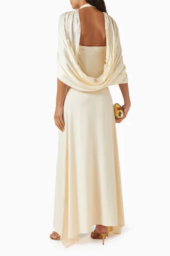 Micro-Pleated Maxi Dress