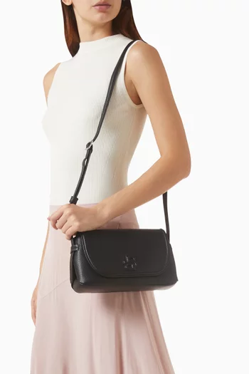 Anett Flap Crossbody Bag in Faux Leather