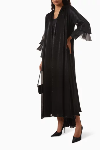 Ruffled Embellished Abaya