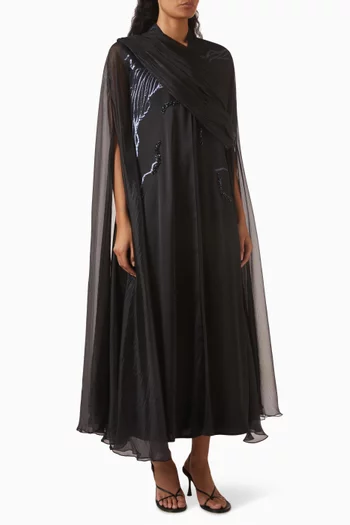 Embroidered Cape-style Abaya