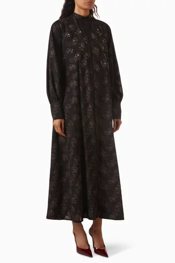 Embroidered Abaya Set