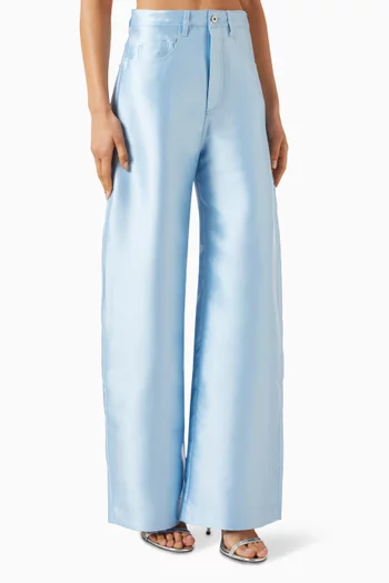 Boyfriend Pants in Satin