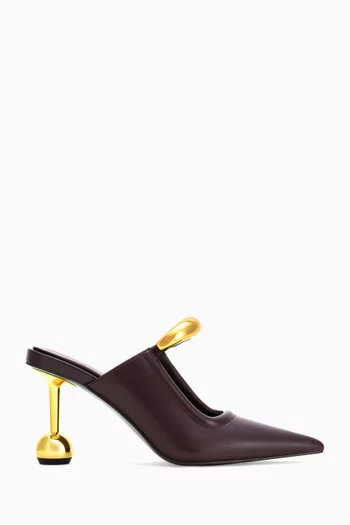Sofia 80 Mules in Vegan Leather