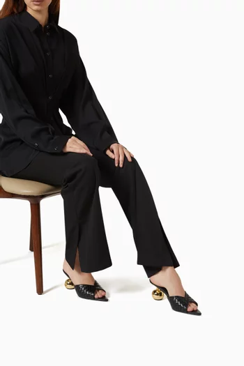 Ellie Braided 65 Mule Sandals in Vegan Leather