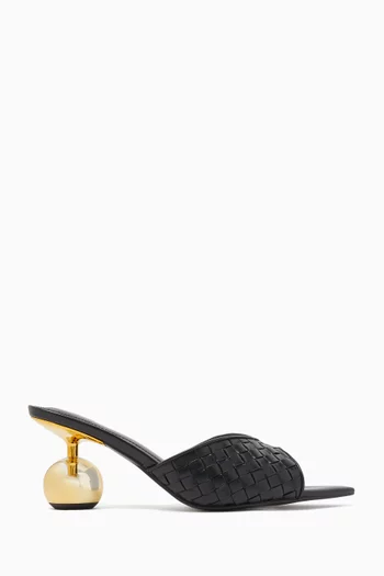 Ellie Braided 65 Mule Sandals in Vegan Leather