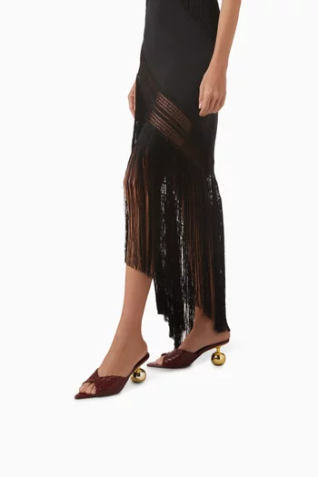 Ellie Braided 65 Mule Sandals in Vegan Leather