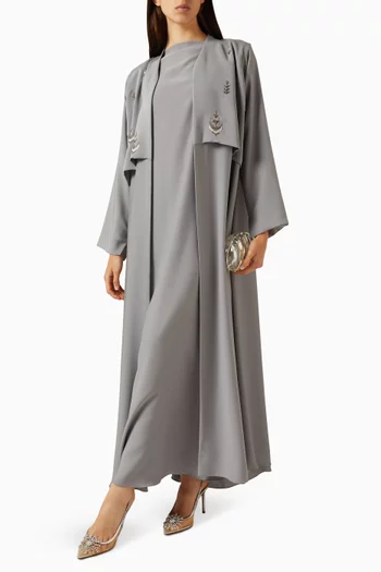3-piece Abaya Set in Airflow Crepe