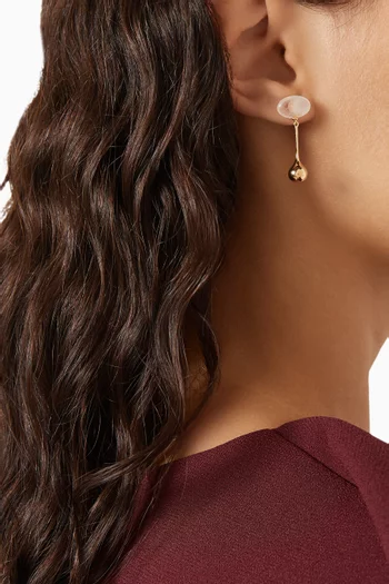 Datura Jade Drop Earrings in 18kt Gold-plated Sterling Silver