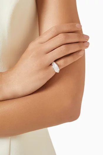 Datura Jade Ring in Sterling Silver