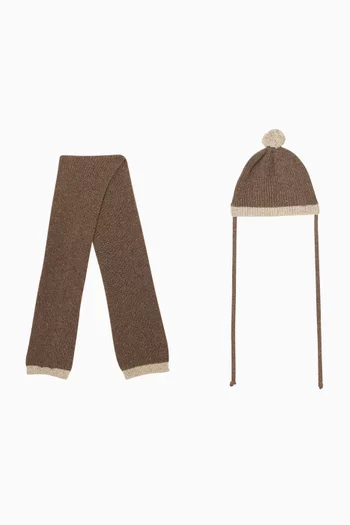 Newborn Hat & Scarf Set in Knit