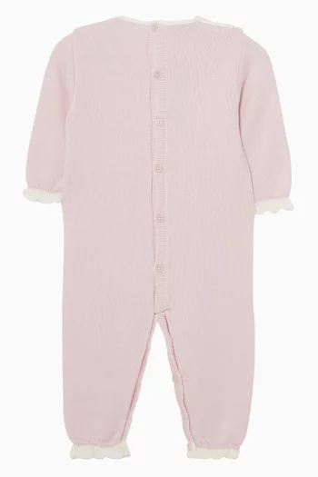 Embroidered Pyjama in Cotton Knit