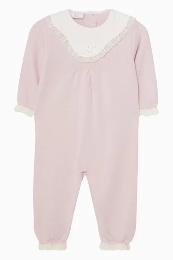 Embroidered Pyjama in Cotton Knit