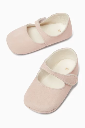 Alaia Woven Newborn Strap Shoes